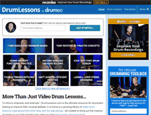 Tablet Screenshot of drumlessons.com