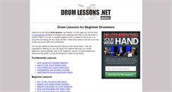 Desktop Screenshot of drumlessons.net