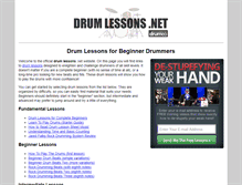 Tablet Screenshot of drumlessons.net